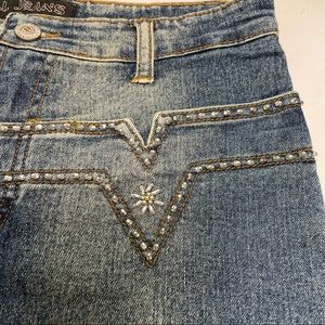 Beautifully beaded boot cut jeans